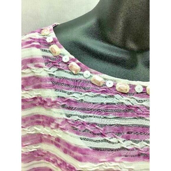 Ruby Rd Woman Top 2X Pink Stripe Tunic Women New - Picture 4 of 6